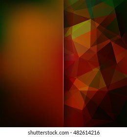 Abstract geometric style brown background. Blur background with glass. Vector illustration