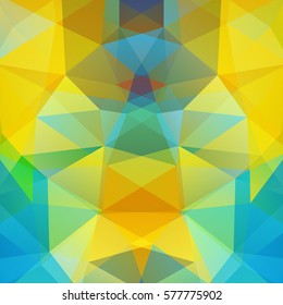 Abstract geometric style colorful background.   Vector illustration. Yellow, blue colors. 