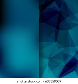 Abstract geometric style dark blue background. Blue business background Blur background with glass. Vector illustration
