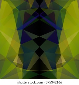 Abstract geometric style dark green background. Vector illustration