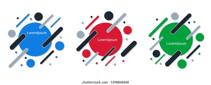 Abstract geometric style elements vector collection. Design for flyers, banners, booklets, covers