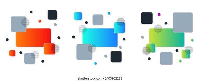 Abstract geometric style elements vector collection. Design for flyers, banners, booklets, covers