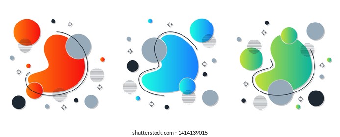 Abstract geometric style elements vector collection. Design for flyers, banners, booklets, covers