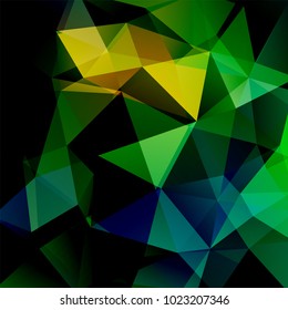 Abstract geometric style green background. Dark business background Vector illustration