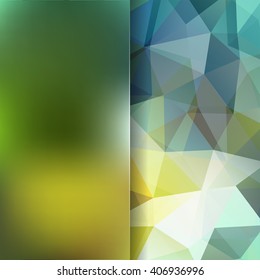 Abstract geometric style green background.  Green business background  Blur background with glass. Vector illustration