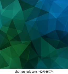 Abstract geometric style  green background.  Dark blue business background  Vector illustration