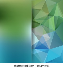 Abstract geometric style green background.  Blue business background  Blur background with glass. Vector illustration