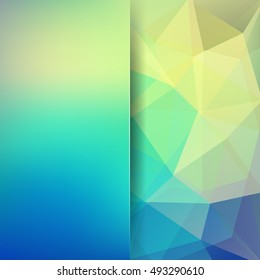 Abstract geometric style green background.  Colorful business background  Blur background with glass. Vector illustration