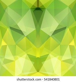 Abstract geometric style green background. Vector illustration. Yellow, green colors. 