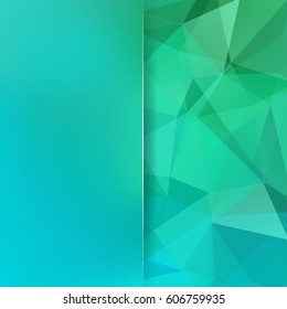 Abstract geometric style green background.  Blue business background  Blur background with glass. Vector illustration
