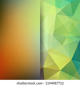 Abstract Geometric Style Greenbackground. Beige Business Background Blur Background With Glass. Vector Illustration