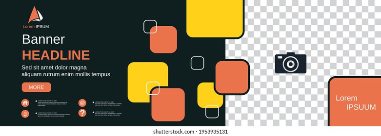 Abstrakter geometrischer Stilbanner, Social-Media-Cover, Broschüre, Coupon-Vektordesign-Vorlage