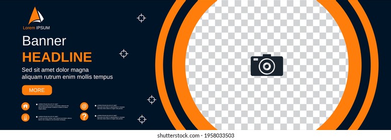 Abstract geometric style horizontal banner, social media cover, booklet, coupon vector design template
