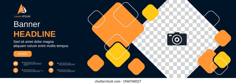 Abstrakter geometrischer Stilbanner, Social-Media-Cover, Broschüre, Coupon-Vektordesign-Vorlage