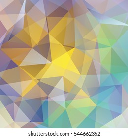 Abstract geometric style light background.  Vector illustration. Yellow, green, blue colors. 