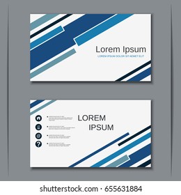 Abstract geometric style modern business visiting card, vector design template