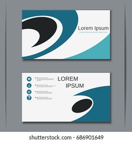Abstract geometric style modern business visiting card, label, sticker, badge vector design template