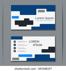 Abstract geometric style modern business visiting card, label, sticker, badge vector design template