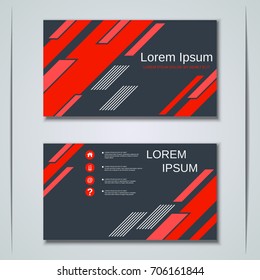 Abstract geometric style modern business visiting card, label, sticker, badge vector design template