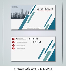 Abstract geometric style modern business visiting card, label, sticker, badge vector design template