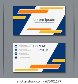 Abstract geometric style modern colorful business visiting card vector design template