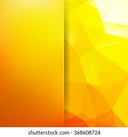 Abstract geometric style orange background.  Sunny business background  Blur background with glass.  Vector illustration