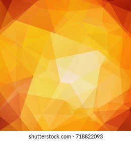 Abstract geometric style orange background. Vector illustration