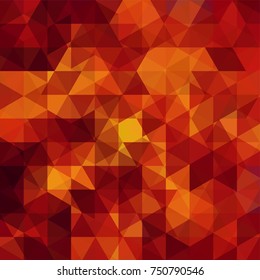 Abstract geometric style orange background. Vector illustration