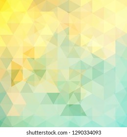 Abstract geometric style pastel background. Yellow, green colors. Vector illustration