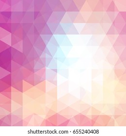 Abstract geometric style pastel background. pink, white colors. Vector illustration