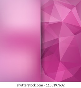 Abstract geometric style pink background. Pink? business background Blur background with glass. Vector illustration
