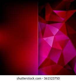 Abstract geometric style pink background.  Purple? business background  Blur background with glass. Vector illustration