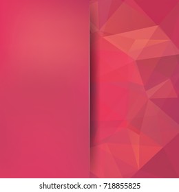 Abstract geometric style pink ? background. Orange business background Blur background with glass. Vector illustration