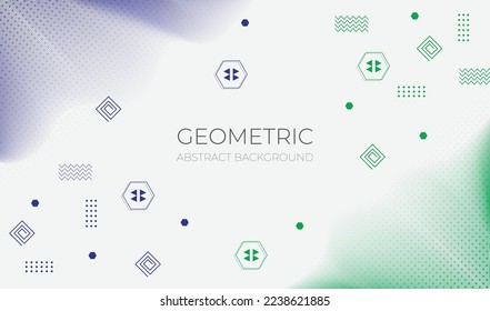 Cubierta de fondo premium de estilo geométrico abstracto, plantilla vectorial de formas abstractas de portada brillante.