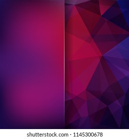 Abstract geometric style purple background. Purple business background Blur background with glass. Vector illustration