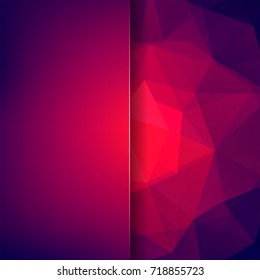 Abstract geometric style purple background. Blur background with glass. Vector illustration