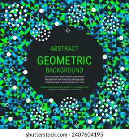 Abstract geometric style vector background. Square flyer, card, coupon design template