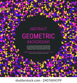 Abstract geometric style vector background. Square flyer, card, coupon design template