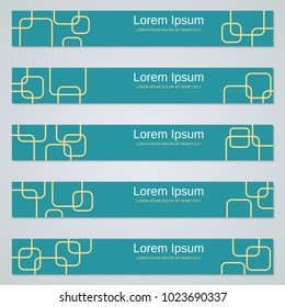 Abstract geometric style web banners vector design templates collection