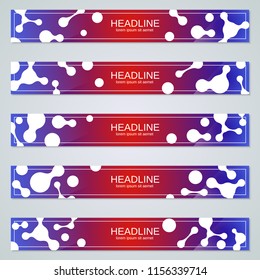 Abstract geometric style web banners vector templates collection