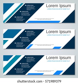 Abstract geometric style web banners vector templates