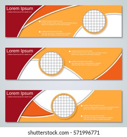 Abstract geometric style web banners vector templates