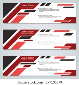 Abstract geometric style web banners vector templates