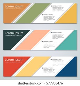 Abstract geometric style web banners vector templates