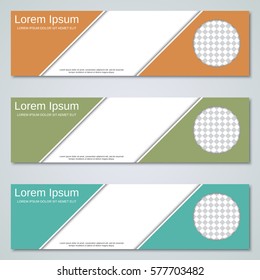 Abstract geometric style web banners vector templates