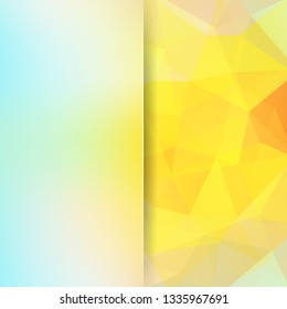 Abstract geometric style yellow background. Blur background with glass. Vector illustration