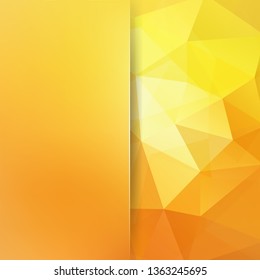 Abstract geometric style yellow background. Blur background with glass. Vector illustration