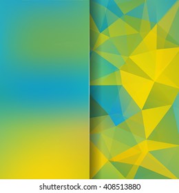 Abstract geometric style yellow background.  Colorful  business background  Blur background with glass. Vector illustration