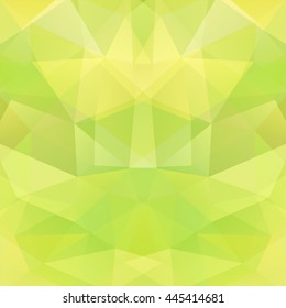 Abstract geometric style yellow background.  Green summer backdrop  Vector illustration