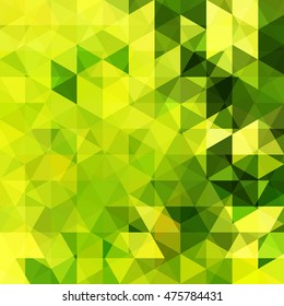 Abstract geometric style yellow background.  Green business background  Vector illustration